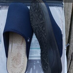 Fly Flot Women's Navy Mesh Slip-On Clog Mule